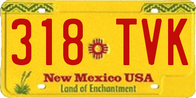 NM license plate 318TVK