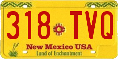 NM license plate 318TVQ