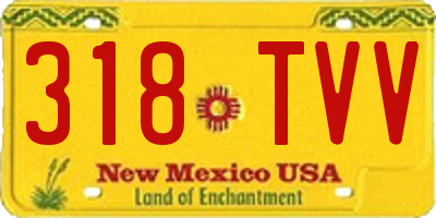 NM license plate 318TVV