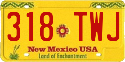 NM license plate 318TWJ