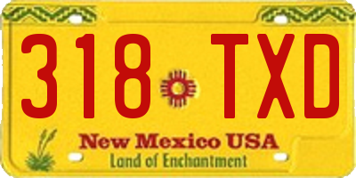 NM license plate 318TXD