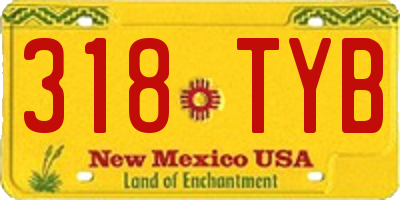 NM license plate 318TYB