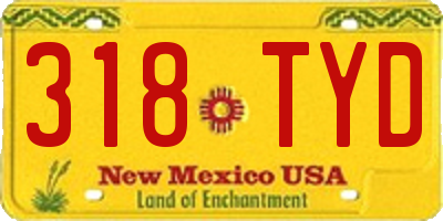 NM license plate 318TYD