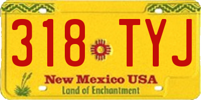 NM license plate 318TYJ