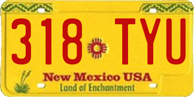 NM license plate 318TYU