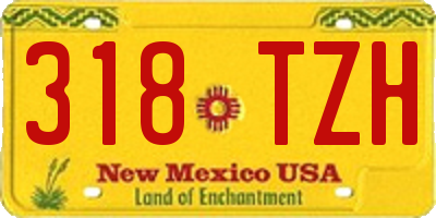 NM license plate 318TZH