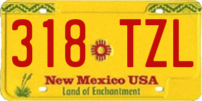 NM license plate 318TZL