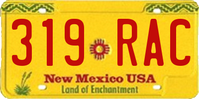 NM license plate 319RAC