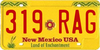 NM license plate 319RAG