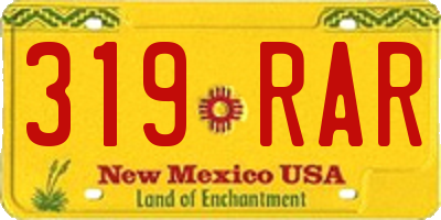 NM license plate 319RAR