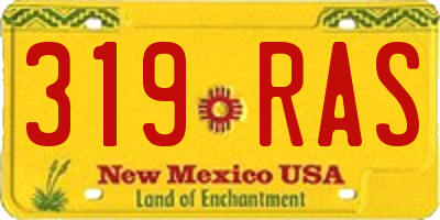 NM license plate 319RAS