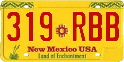 NM license plate 319RBB