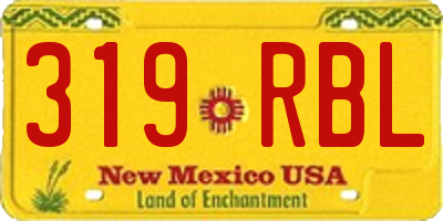 NM license plate 319RBL