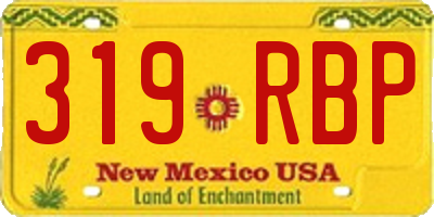 NM license plate 319RBP