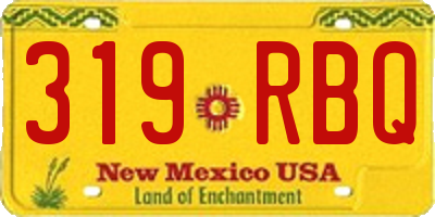 NM license plate 319RBQ