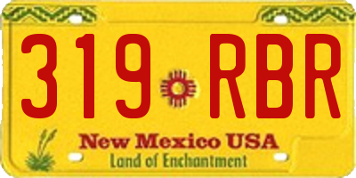 NM license plate 319RBR