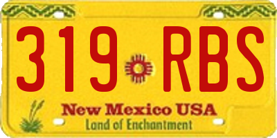 NM license plate 319RBS
