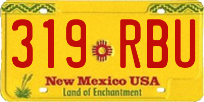 NM license plate 319RBU
