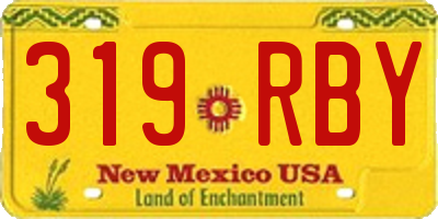 NM license plate 319RBY