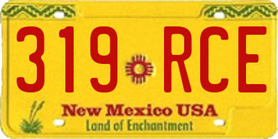 NM license plate 319RCE