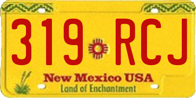 NM license plate 319RCJ