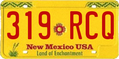 NM license plate 319RCQ