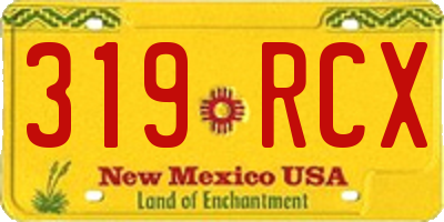 NM license plate 319RCX