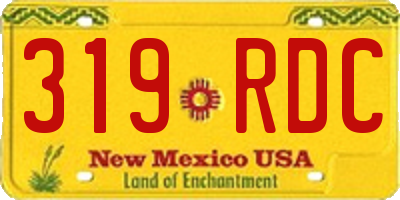 NM license plate 319RDC
