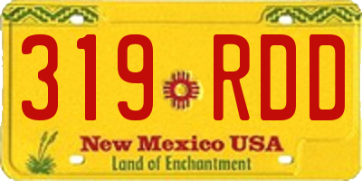 NM license plate 319RDD