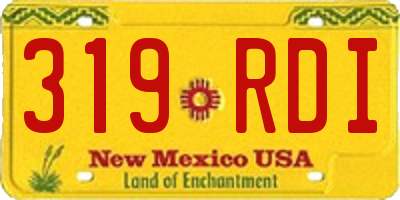 NM license plate 319RDI