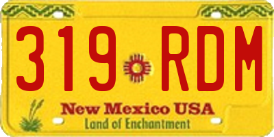 NM license plate 319RDM