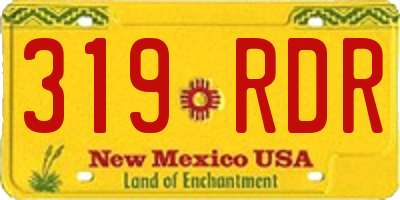 NM license plate 319RDR