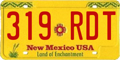 NM license plate 319RDT