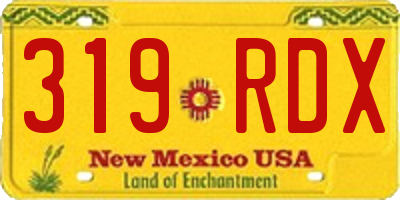NM license plate 319RDX