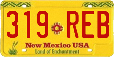 NM license plate 319REB