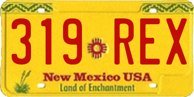 NM license plate 319REX