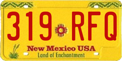 NM license plate 319RFQ