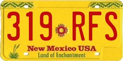 NM license plate 319RFS