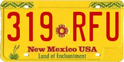 NM license plate 319RFU