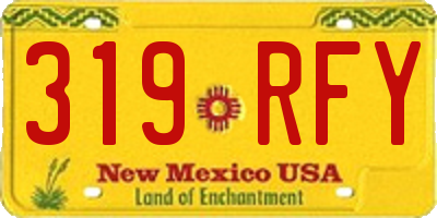 NM license plate 319RFY