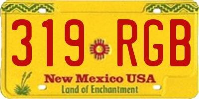 NM license plate 319RGB