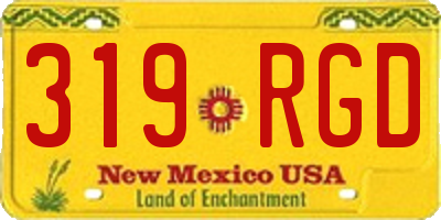 NM license plate 319RGD