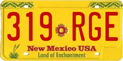 NM license plate 319RGE