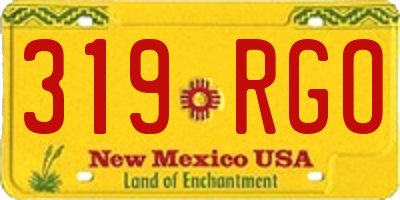NM license plate 319RGO