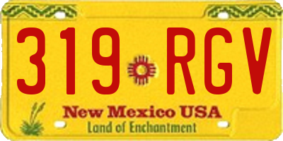 NM license plate 319RGV