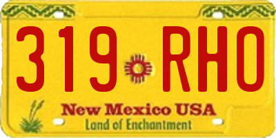 NM license plate 319RHO