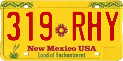NM license plate 319RHY