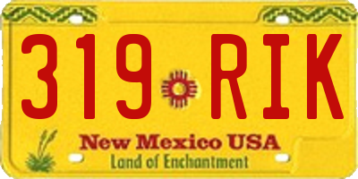 NM license plate 319RIK