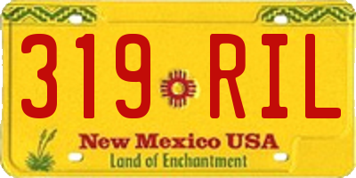 NM license plate 319RIL