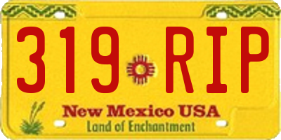 NM license plate 319RIP